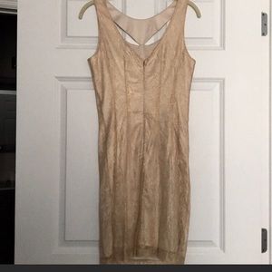 Forever 21 /love21 taupe/gold dress